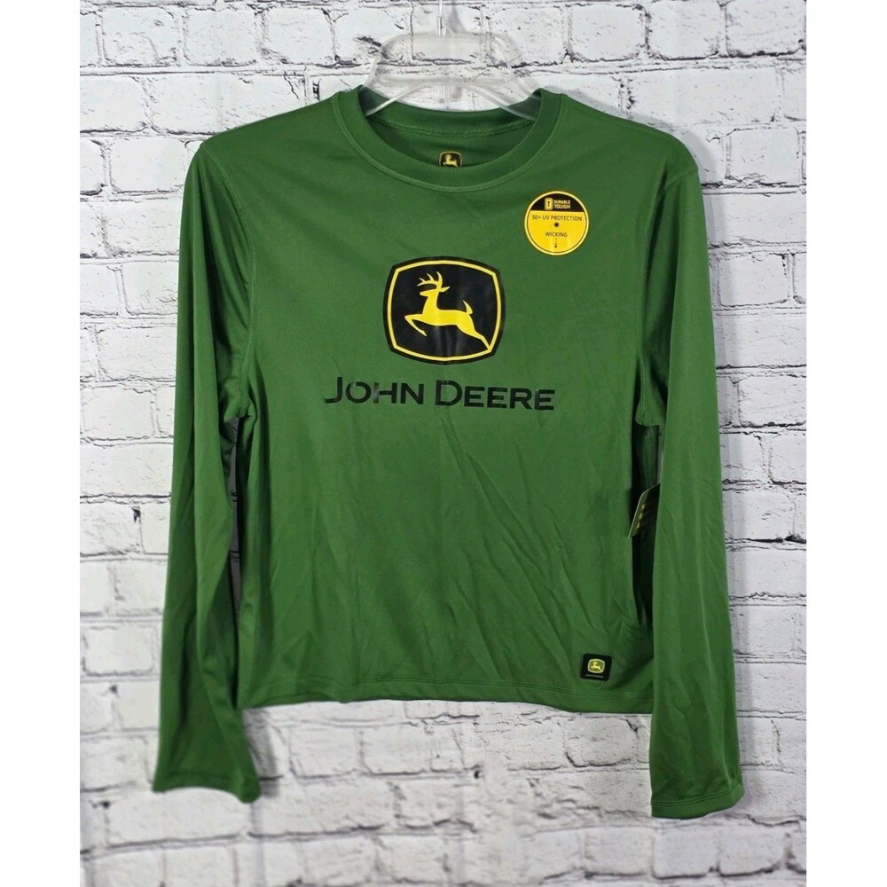 John Deere Green Boy's Green 14-16 Long Sleeve  Shirt